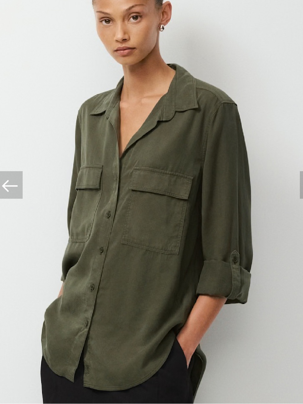 Aritzia Babaton Black Utility Shirt